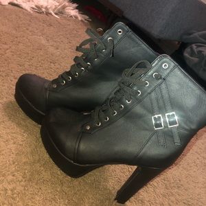 Black Platform Booties